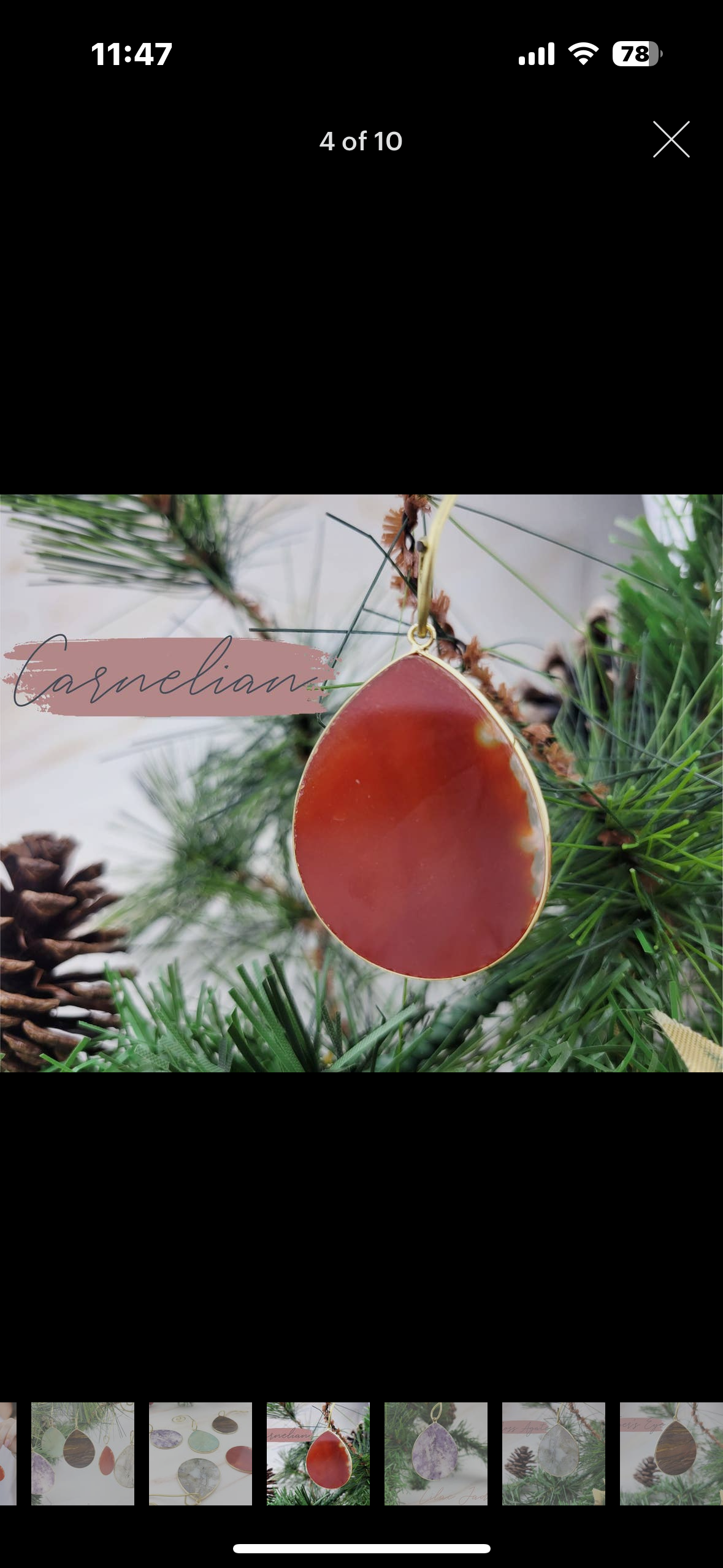 Teardrop Crystal Ornament