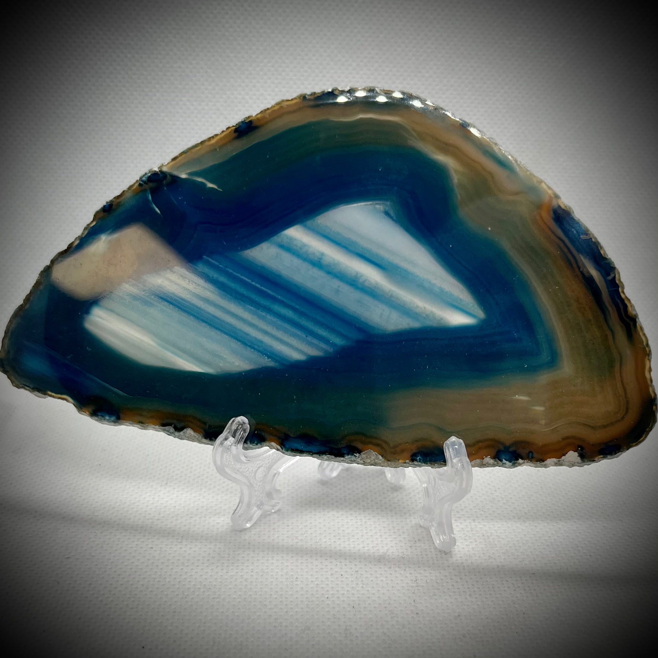 Agate Slice Blue - Large #3
