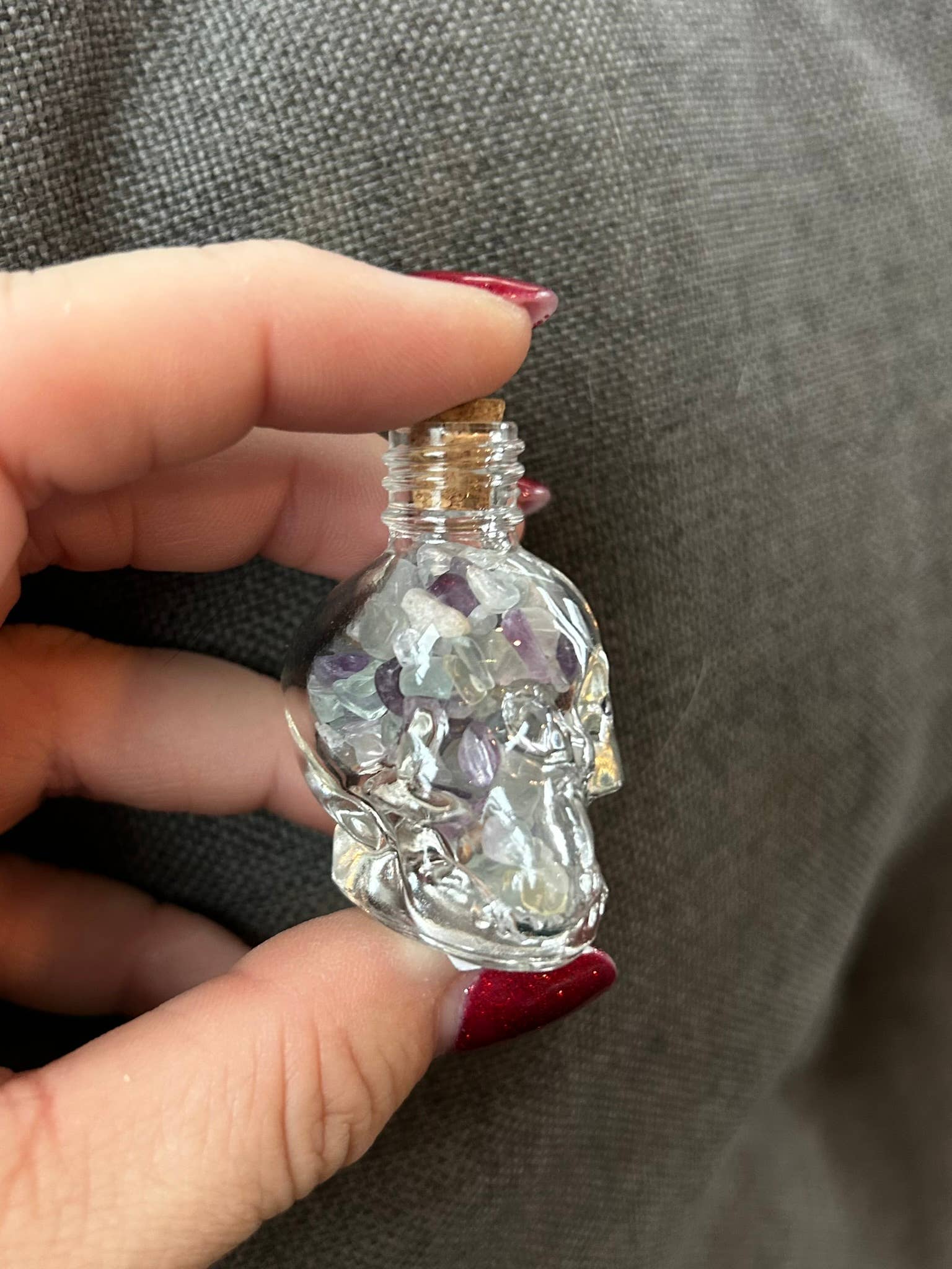 Gemstone Skull Jars