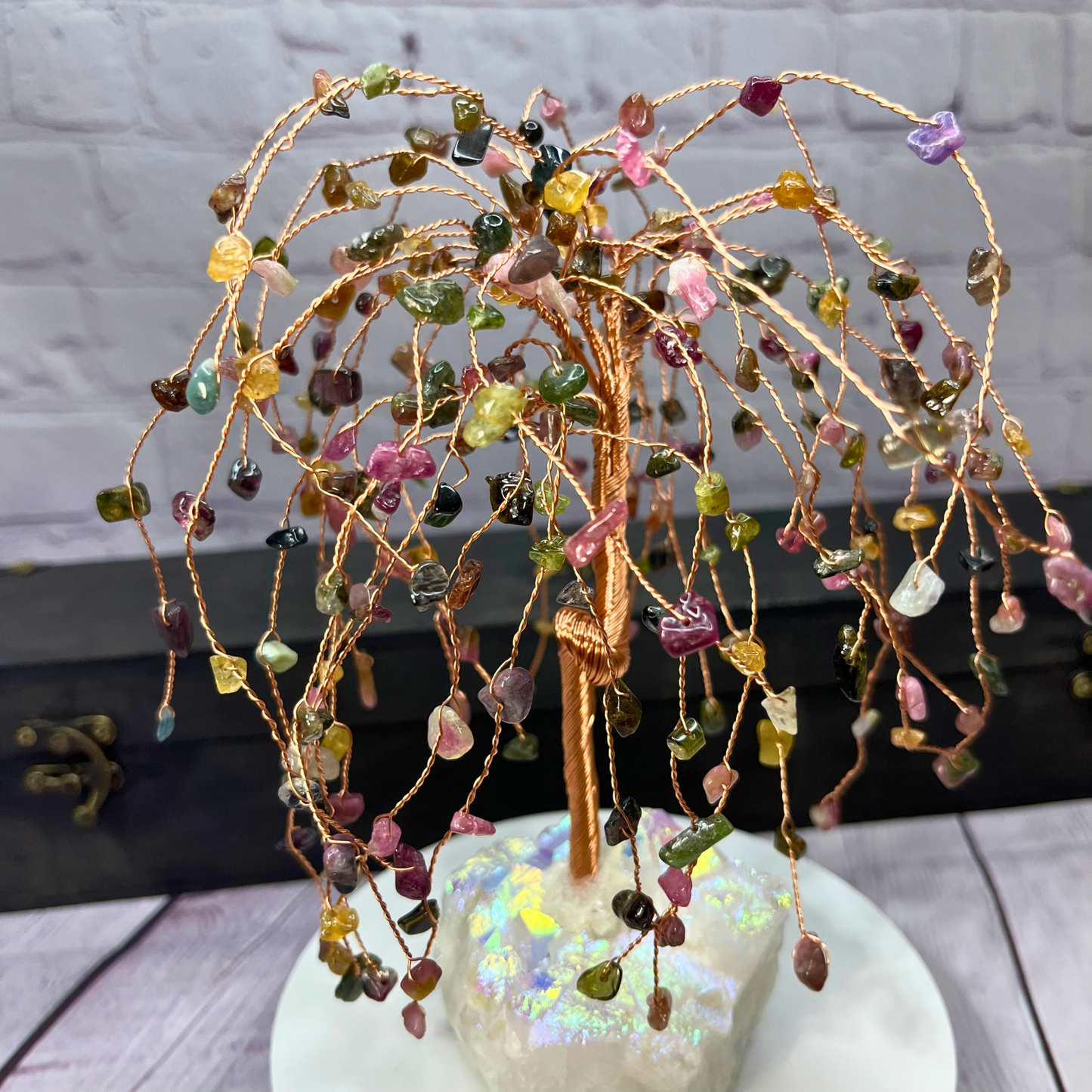 Weeping Willow Tree with Angel Aura Base