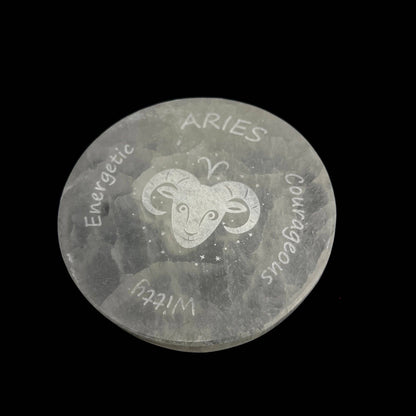 Zodiac Signs Selenite Plates