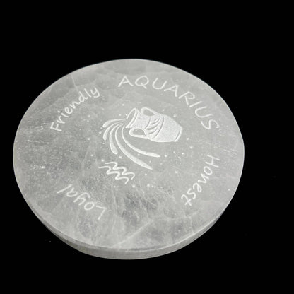 Zodiac Signs Selenite Plates