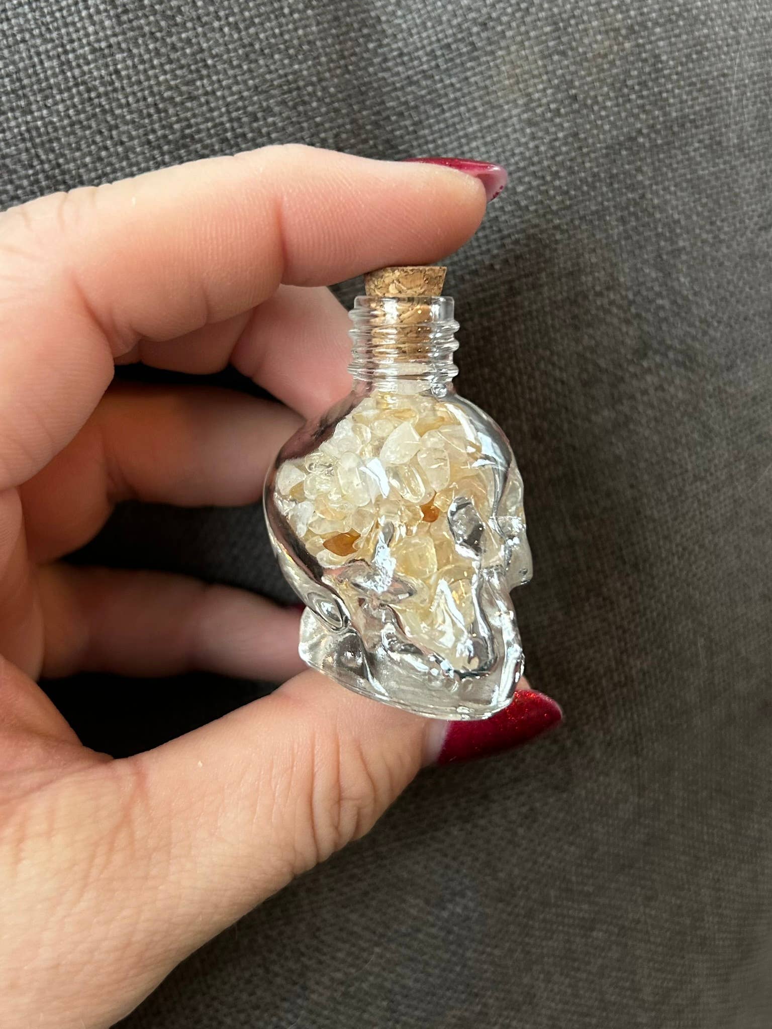 Gemstone Skull Jars